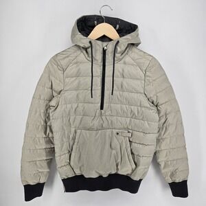 Prana PYX Duck Down Hoodie Jacket Hooded 1/2 Zip Pullover‎ Womens XS